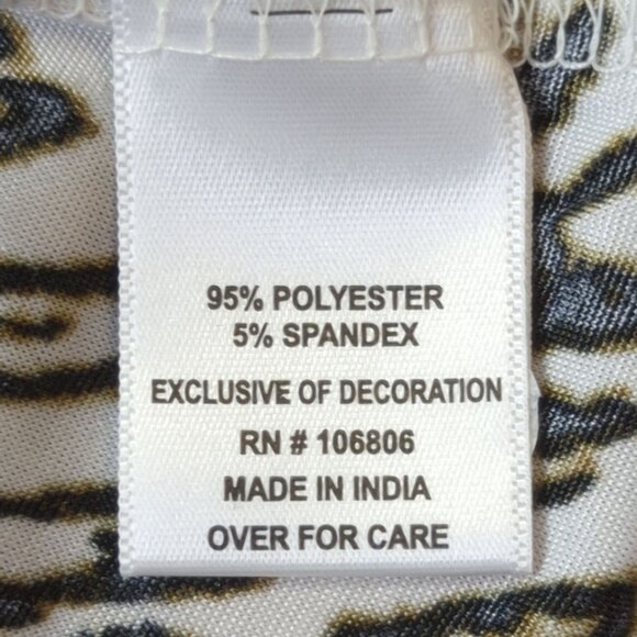 Emily Daniels Womens 1X Roll Sleeve Button-Up Animal Print Blouse - Picture 5 of 13